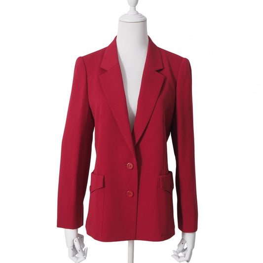 美品 クリスチャンディオール Christian Dior ヴィンテージ ジャケット M レッド レディース 正規品 6-YA014
