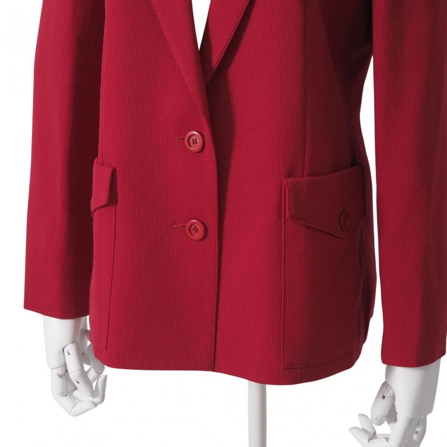 美品 クリスチャンディオール Christian Dior ヴィンテージ ジャケット M レッド レディース 正規品 6-YA014
