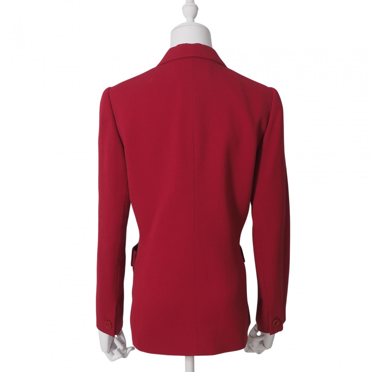 美品 クリスチャンディオール Christian Dior ヴィンテージ ジャケット M レッド レディース 正規品 6-YA014