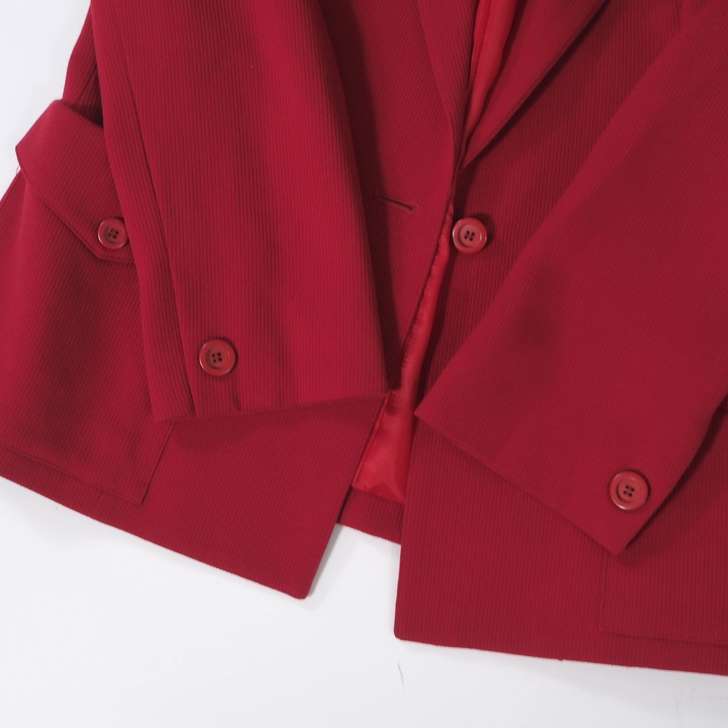 美品 クリスチャンディオール Christian Dior ヴィンテージ ジャケット M レッド レディース 正規品 6-YA014