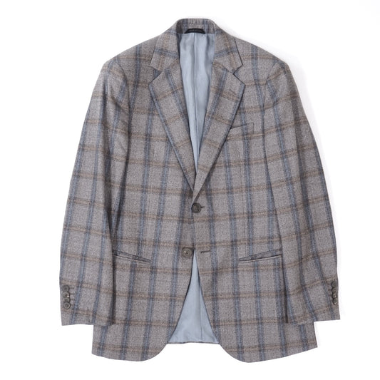 美品 ジョルジオアルマーニ GIORGIO ARMANI 2021年製 テーラード ジャケット 48 ジャケット グレー メンズ 正規品 5-YA024