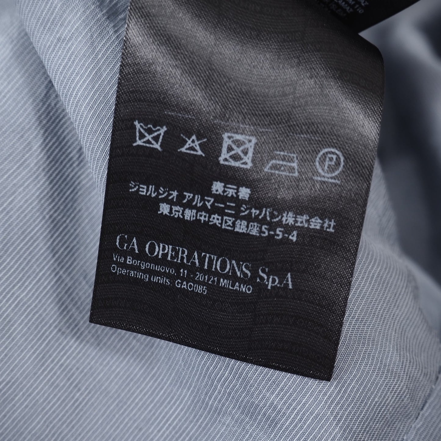美品 ジョルジオアルマーニ GIORGIO ARMANI 2021年製 テーラード ジャケット 48 ジャケット グレー メンズ 正規品 5-YA024