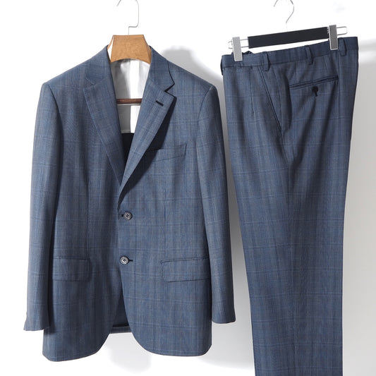 ブリオーニ Brioni イタリア製 Super160's 最高級ウール スーツ セットアップ ネイビー メンズ ビスポーク 50相当 正規品 5-YD008