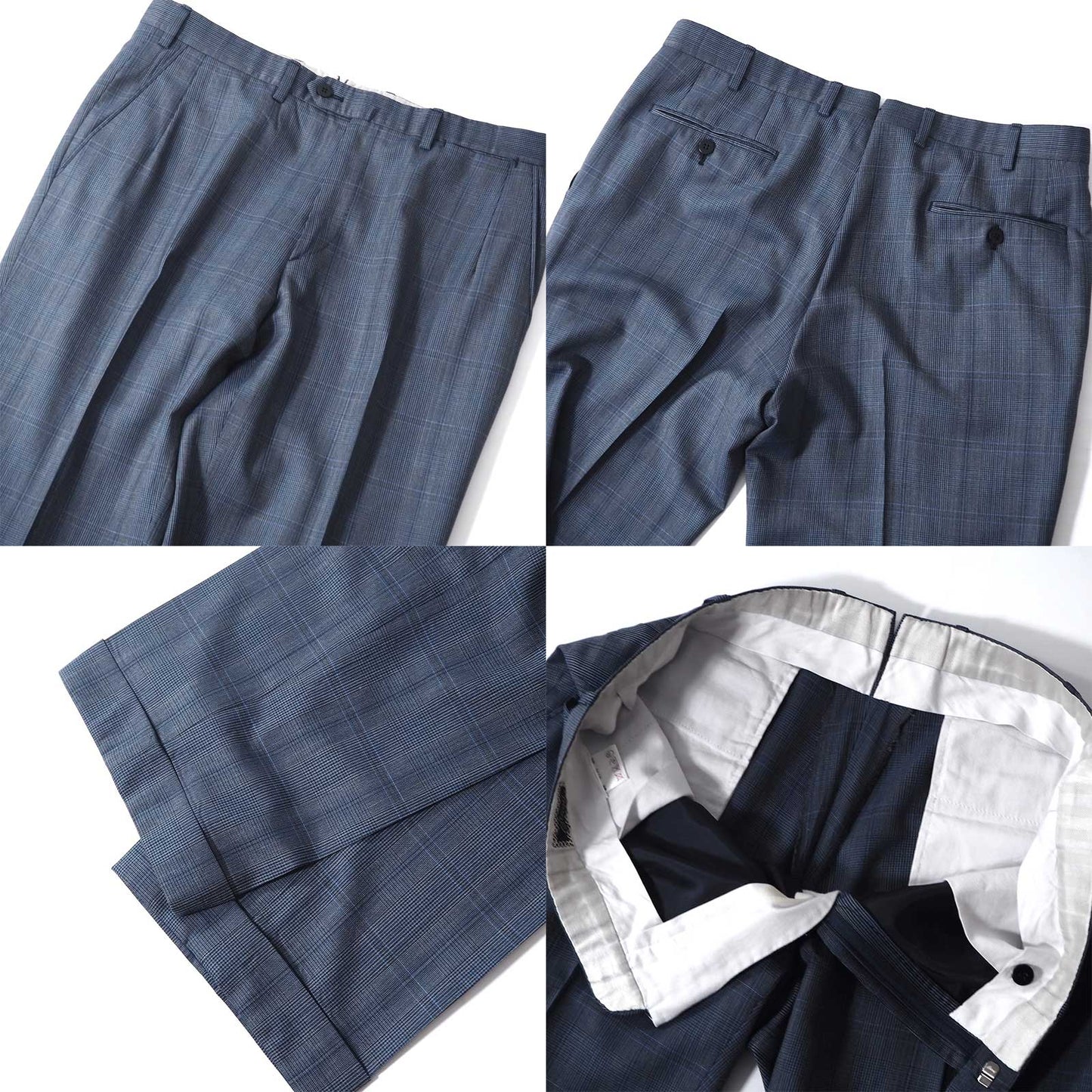 ブリオーニ Brioni イタリア製 Super160's 最高級ウール スーツ セットアップ ネイビー メンズ ビスポーク 50相当 正規品 5-YD008