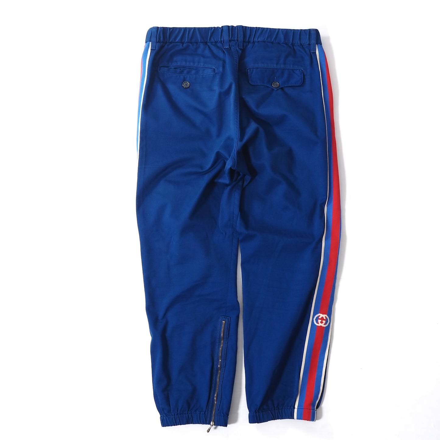 グッチ GUCCI イタリア製 20SS サイドライン ジョガーパンツ トラックパンツ 48 ブルー メンズ 正規品 5-YD009