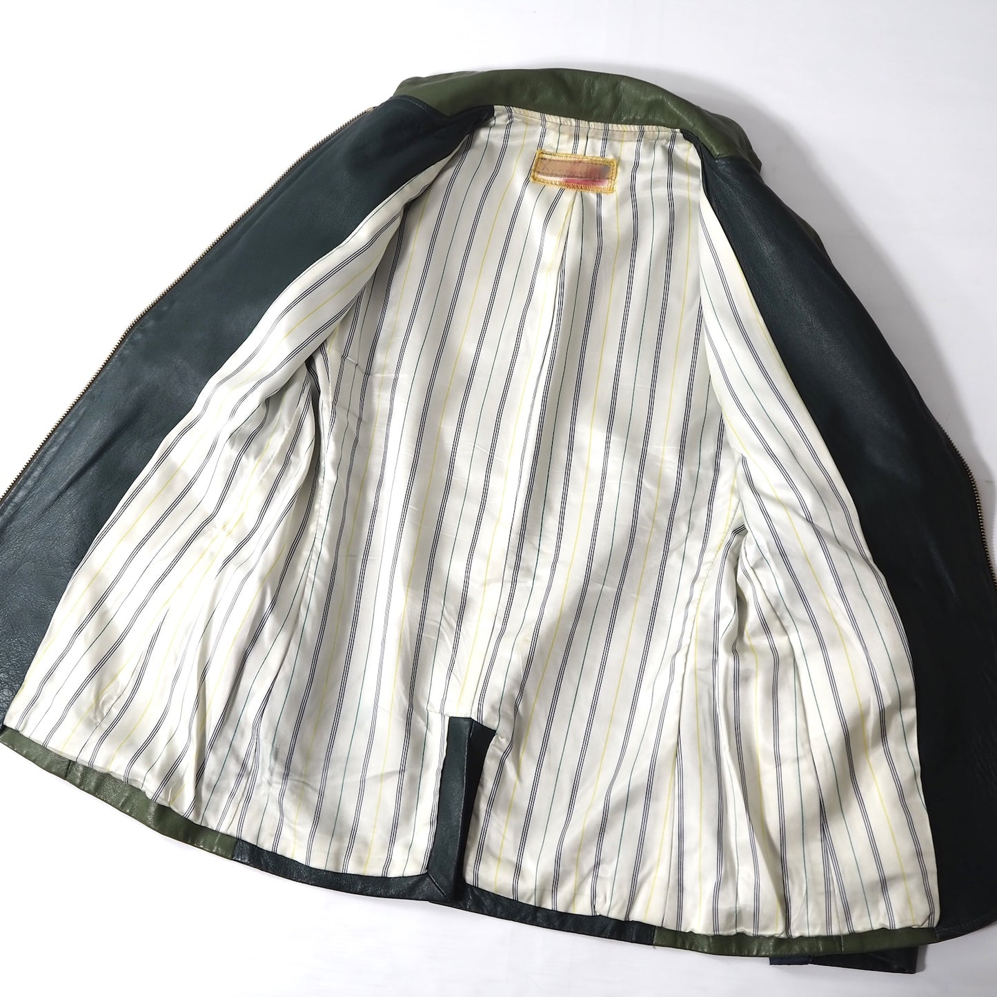ドクター・ロマネリ Dr.Romanelli 希少 NIKE 再構築 レザージャケット グリーン M相当 メンズ 正規品 5-YD012