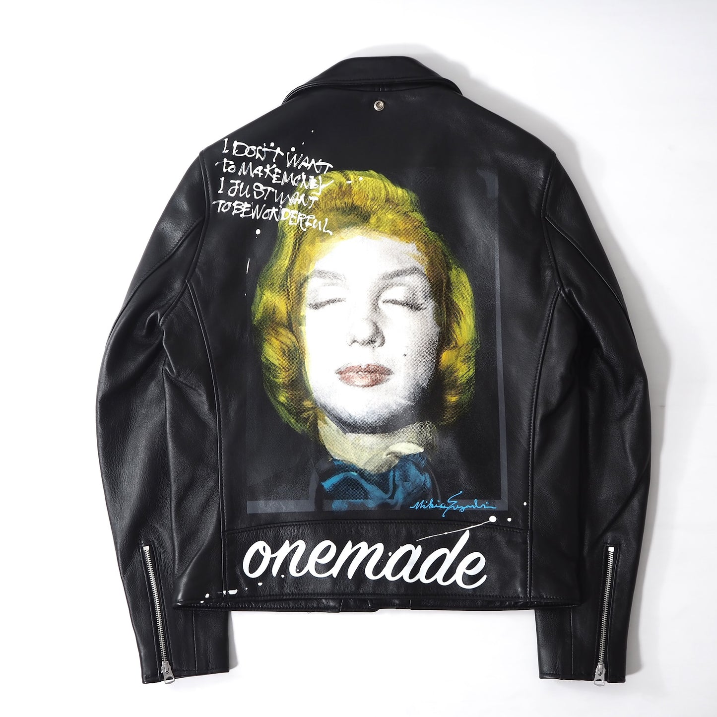 極美品 SCHOTT x ONEMADE ラムレザー ダブルライダース ジャケット 40 ブラック メンズ 正規品 5-YD014