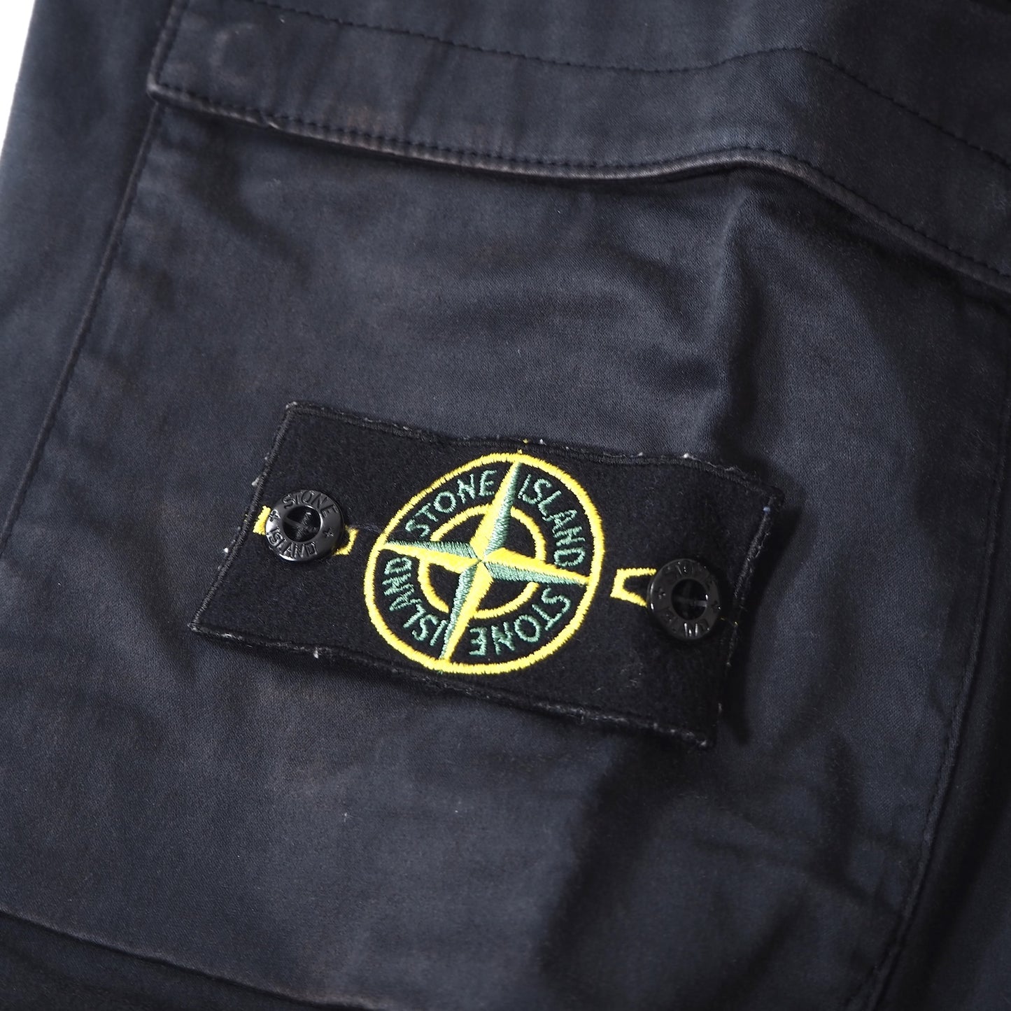 ストーンアイランド STONE ISLAND コットン ウール ガーメントダイ ジョガーパンツ カーゴ 30 ブラック メンズ 正規品 5-YD017