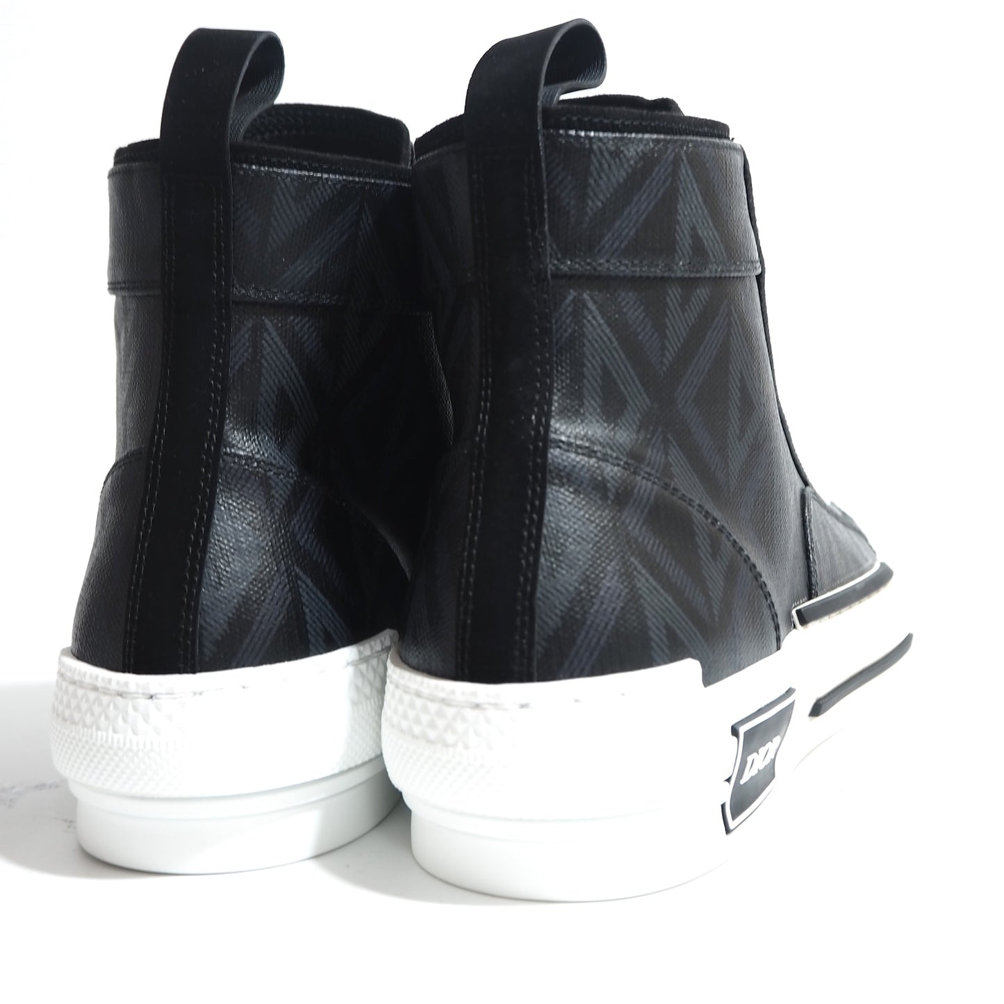 未使用 ディオール DIOR B23 DIAMOND CANVAS ハイトップ スニーカー 40.5 25.5㎝相当 ブラック メンズ 正規品 5-YD021