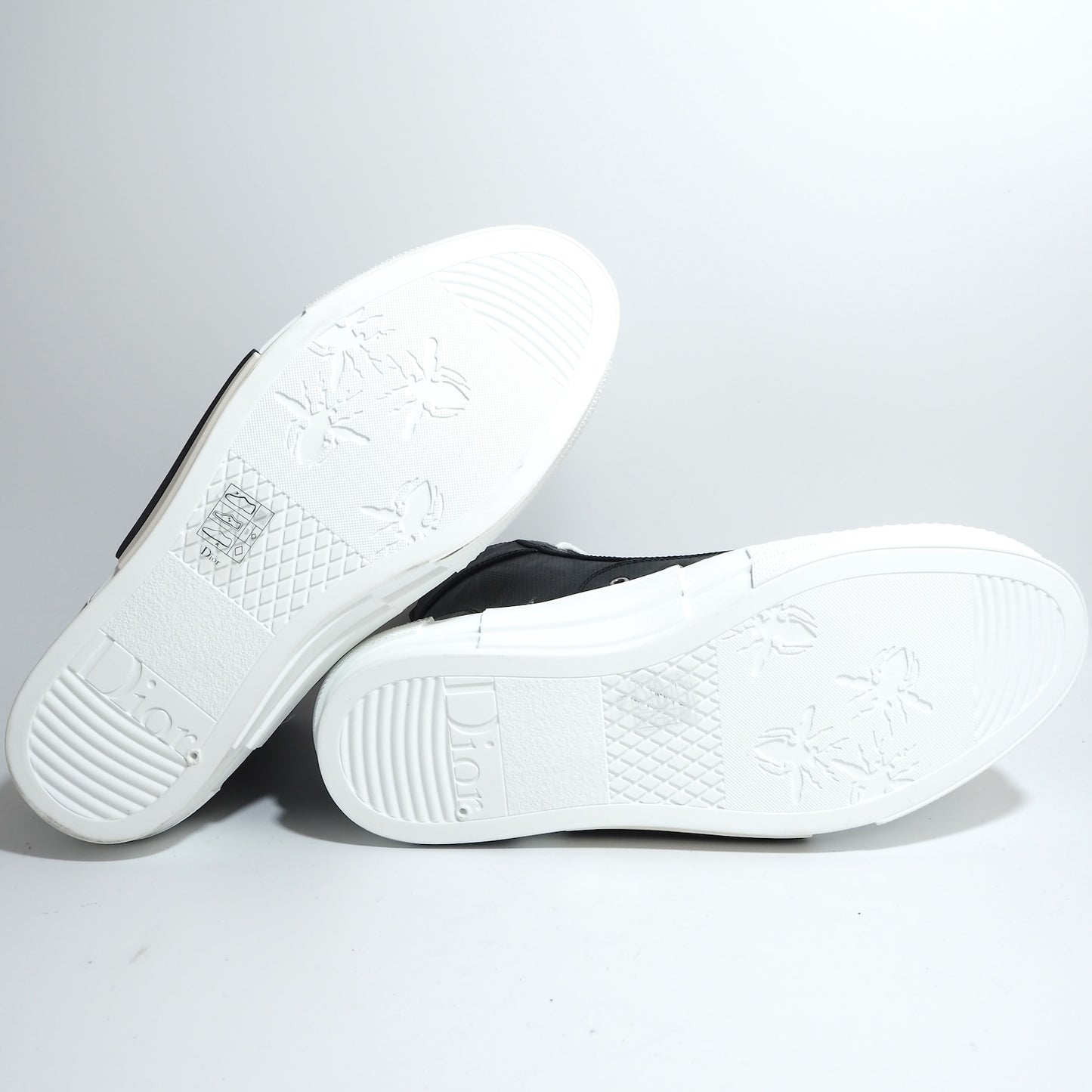 未使用 ディオール DIOR B23 DIAMOND CANVAS ハイトップ スニーカー 40.5 25.5㎝相当 ブラック メンズ 正規品 5-YD021