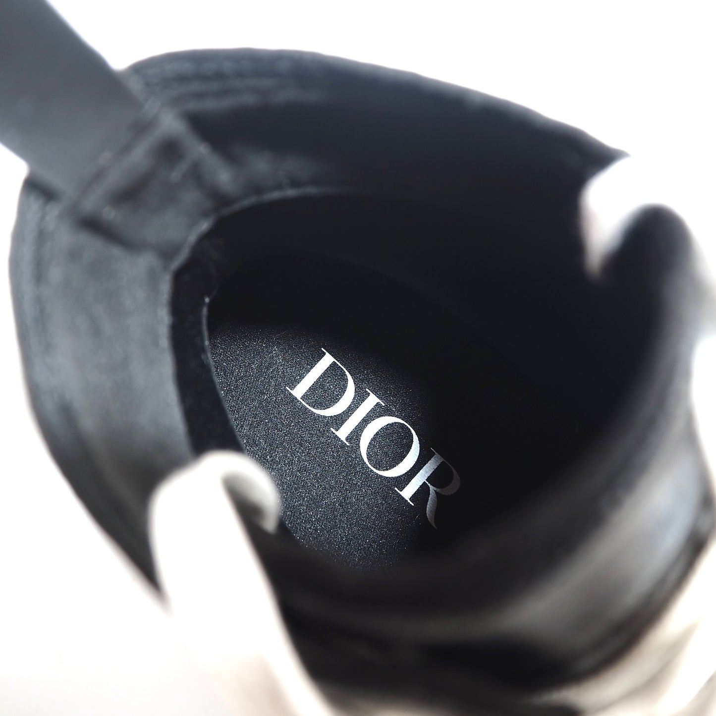 未使用 ディオール DIOR B23 DIAMOND CANVAS ハイトップ スニーカー 40.5 25.5㎝相当 ブラック メンズ 正規品 5-YD021