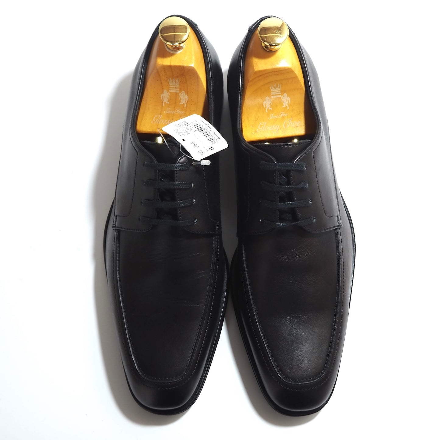 未使用 フェラガモ Ferragamo レザー レースアップ シューズ 8 ダークブラウン メンズ 正規品 5-YD030