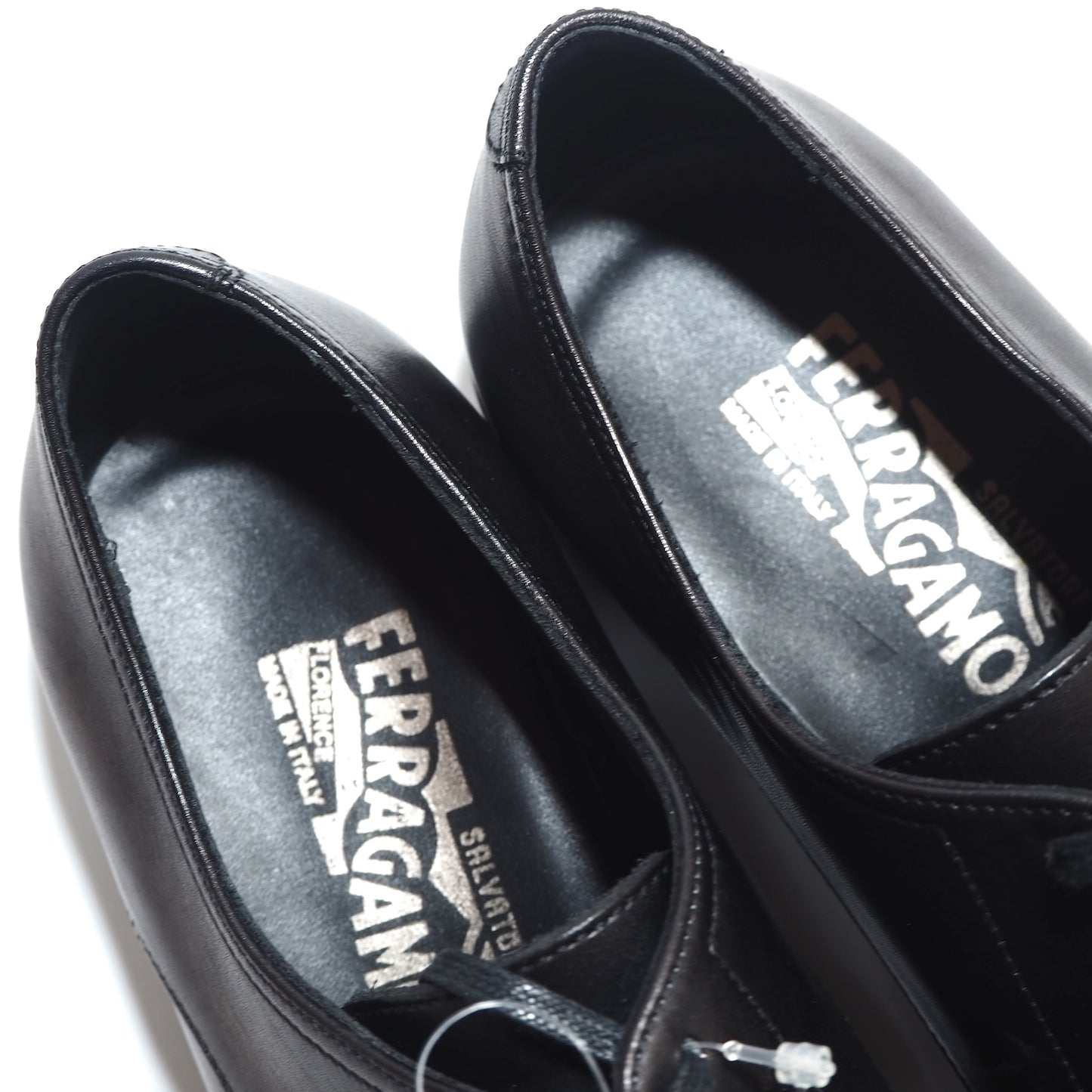 未使用 フェラガモ Ferragamo レザー レースアップ シューズ 8 ダークブラウン メンズ 正規品 5-YD030