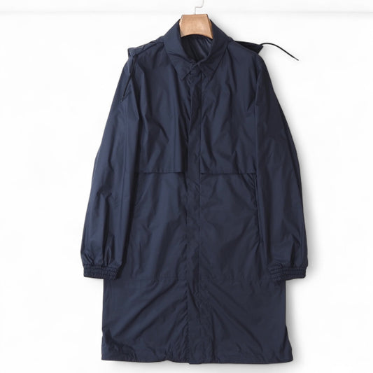 良品 プラダ PRADA 現行 フーデッド コート 44 ダークネイビー メンズ 正規品 5-DF076