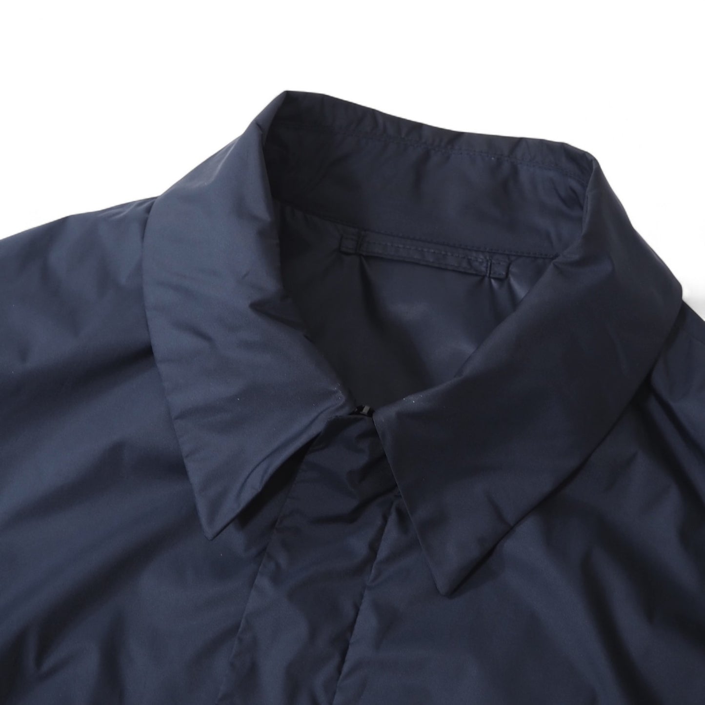 良品 プラダ PRADA 現行 フーデッド コート 44 ダークネイビー メンズ 正規品 5-DF076
