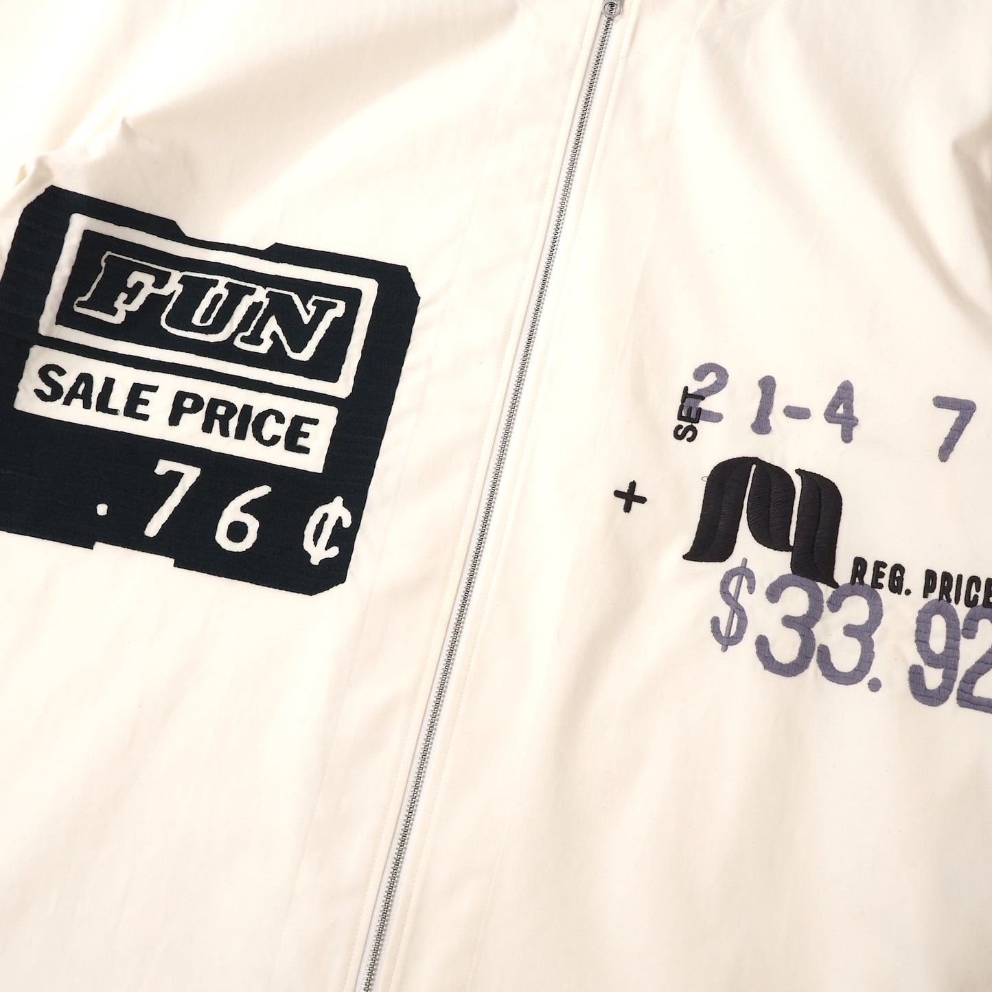良品 ジルサンダー JIL SANDER 22SS ワッペン パッチド ベースボールシャツ 48 アイボリー メンズ 正規品 5-YF008