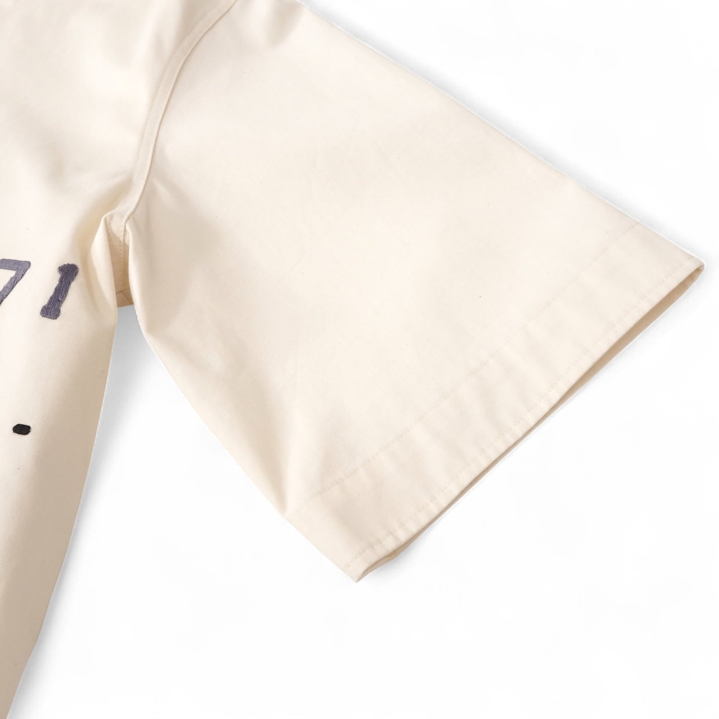 良品 ジルサンダー JIL SANDER 22SS ワッペン パッチド ベースボールシャツ 48 アイボリー メンズ 正規品 5-YF008