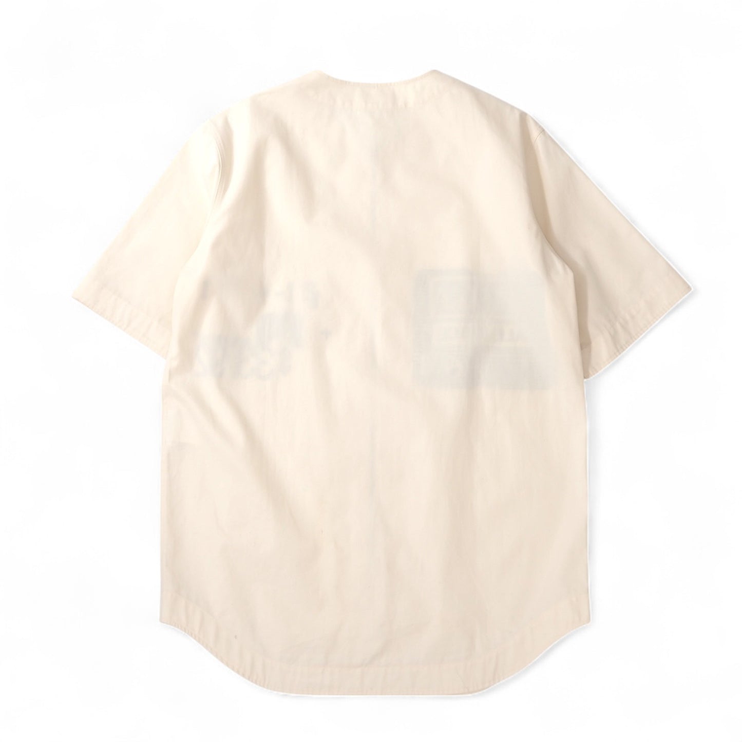良品 ジルサンダー JIL SANDER 22SS ワッペン パッチド ベースボールシャツ 48 アイボリー メンズ 正規品 5-YF008