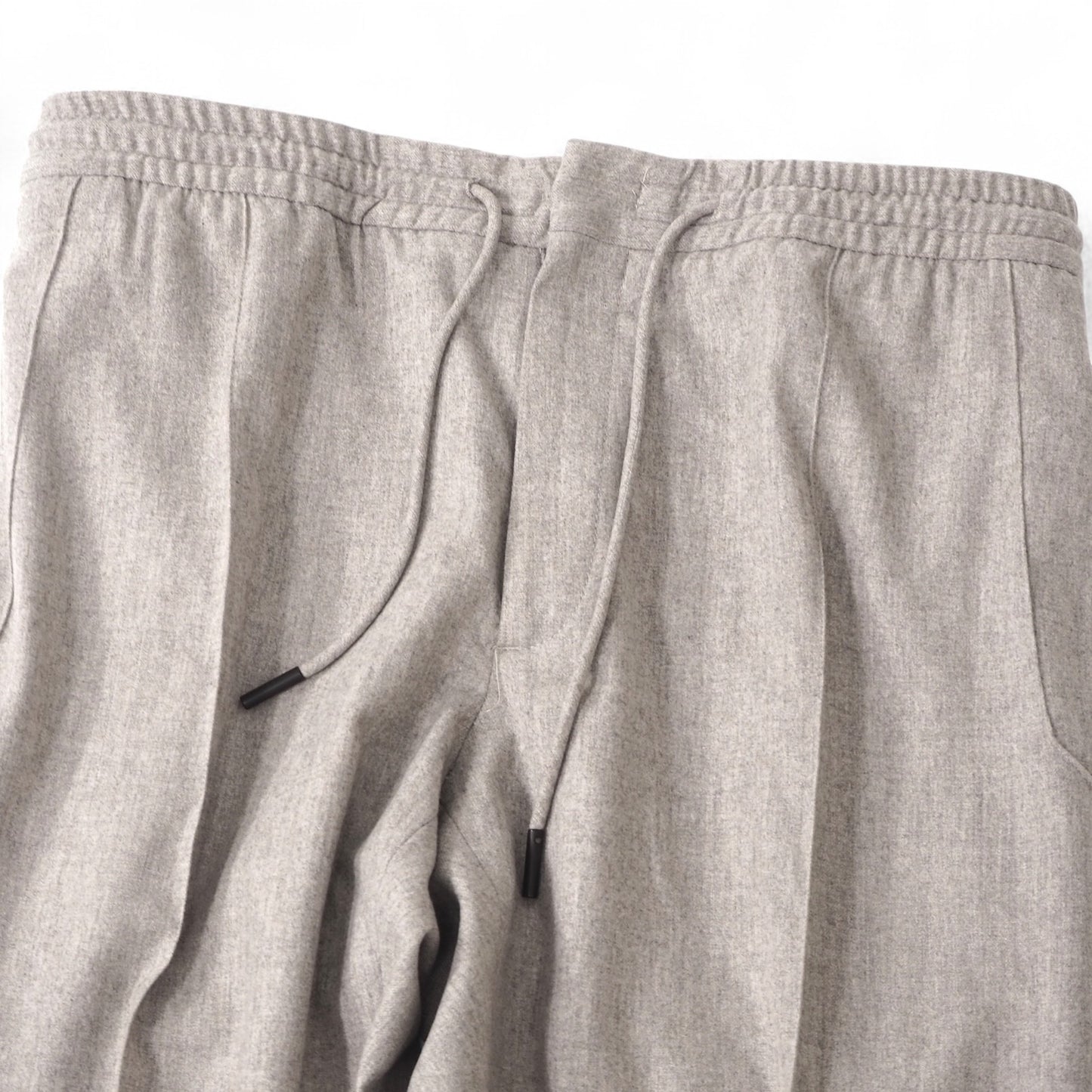 美品 エルメネジルドゼニア Ermenegildo Zegna ウール シルク カシミヤ ストレッチ イージーパンツ スラックス トラウザー 50 グレー メンズ 正規品 5-YF014