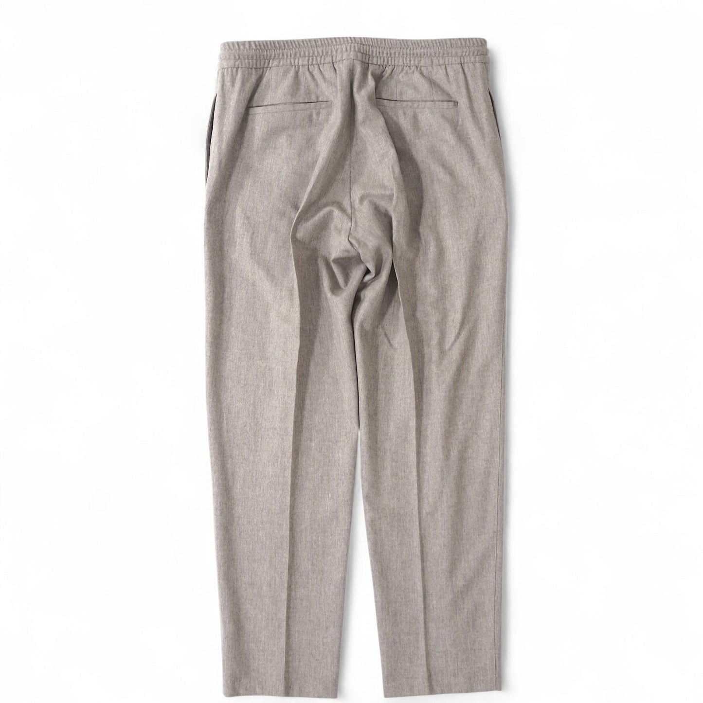 美品 エルメネジルドゼニア Ermenegildo Zegna ウール シルク カシミヤ ストレッチ イージーパンツ スラックス トラウザー 50 グレー メンズ 正規品 5-YF014