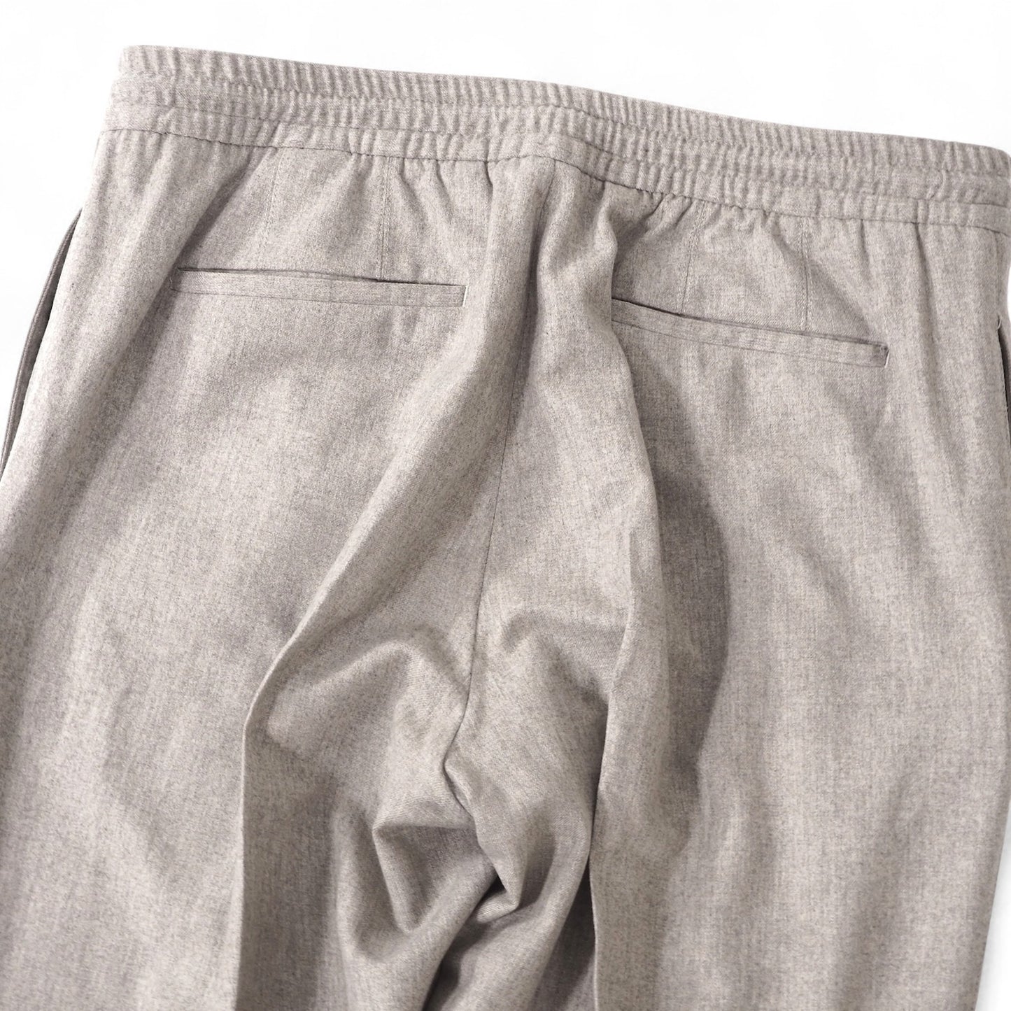 美品 エルメネジルドゼニア Ermenegildo Zegna ウール シルク カシミヤ ストレッチ イージーパンツ スラックス トラウザー 50 グレー メンズ 正規品 5-YF014