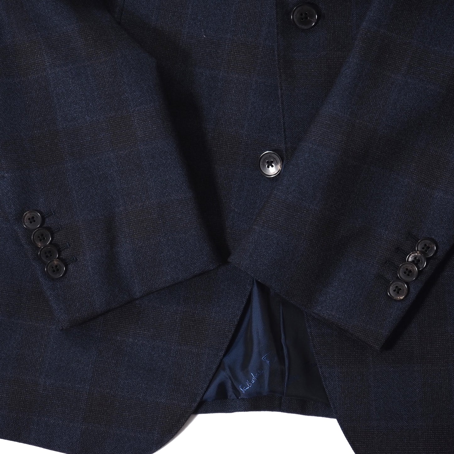 良品 サルヴァトーレフェラガモ Salvatore Ferragamo 近年モデル ウール スーツ ジャケット パンツ 50 ネイビー ダークグレー メンズ 正規品 5-YG002