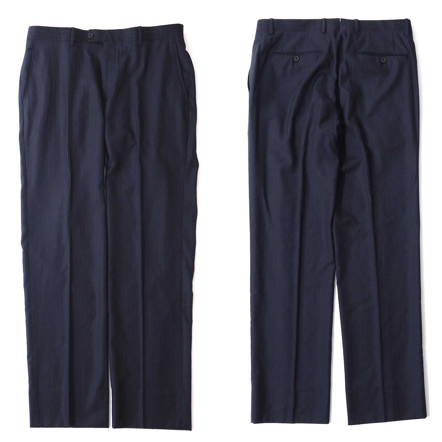 良品 サルヴァトーレフェラガモ Salvatore Ferragamo 近年モデル ウール カシミヤ シルク スーツ ジャケット パンツ スーツ 50 ネイビー メンズ 正規品 5-YG003