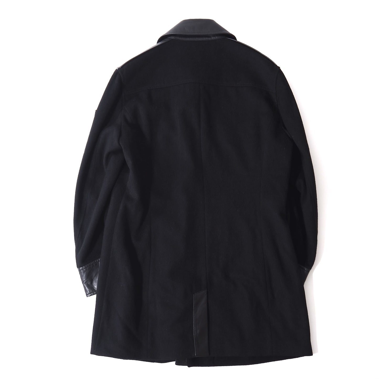 エンポリオアルマーニ EMPORIO ARMANI ウール レザー切替 コート XL ブラック メンズ 正規品 5-YG005