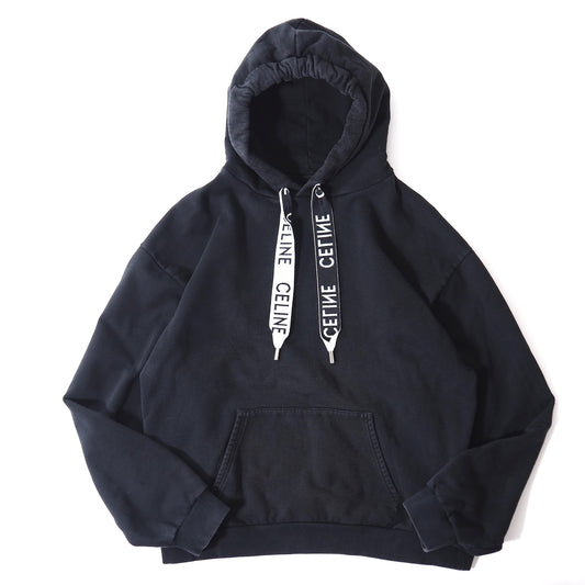セリーヌ CELINE ルーズフーディ パーカー プルオーバー XXL ブラック メンズ 正規品 5-YG009