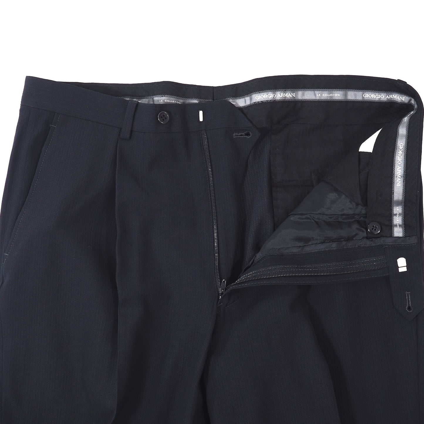 美品 ジョルジオアルマーニ GIORGIO ARMANI ウール シルク ストレッチ スーツ ジャケット パンツ 50 ブラック メンズ 正規品 5-YG014