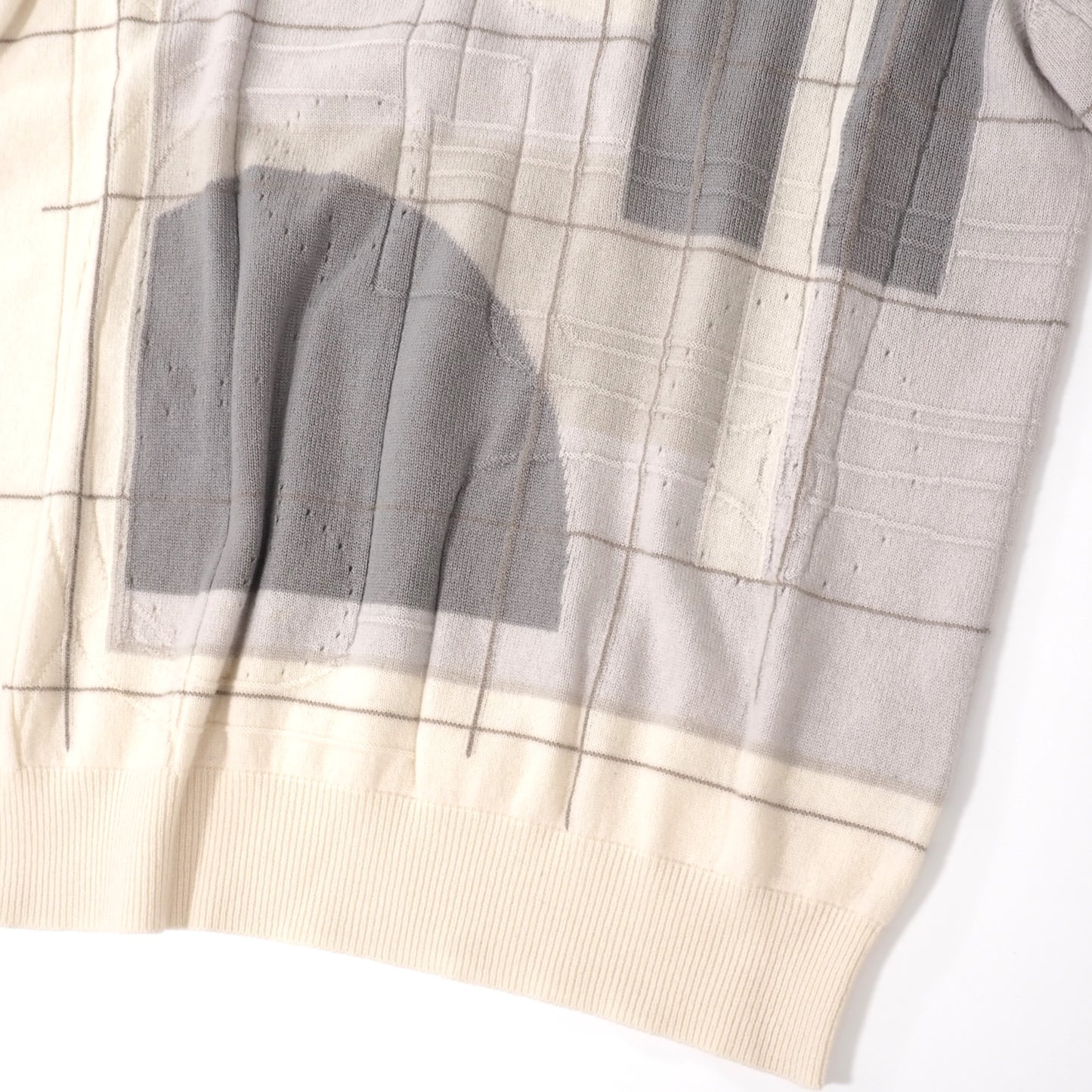 エルメス HERMES カシミヤ 半袖 ニット セーター M マルチカラー メンズ 正規品 5-YH001