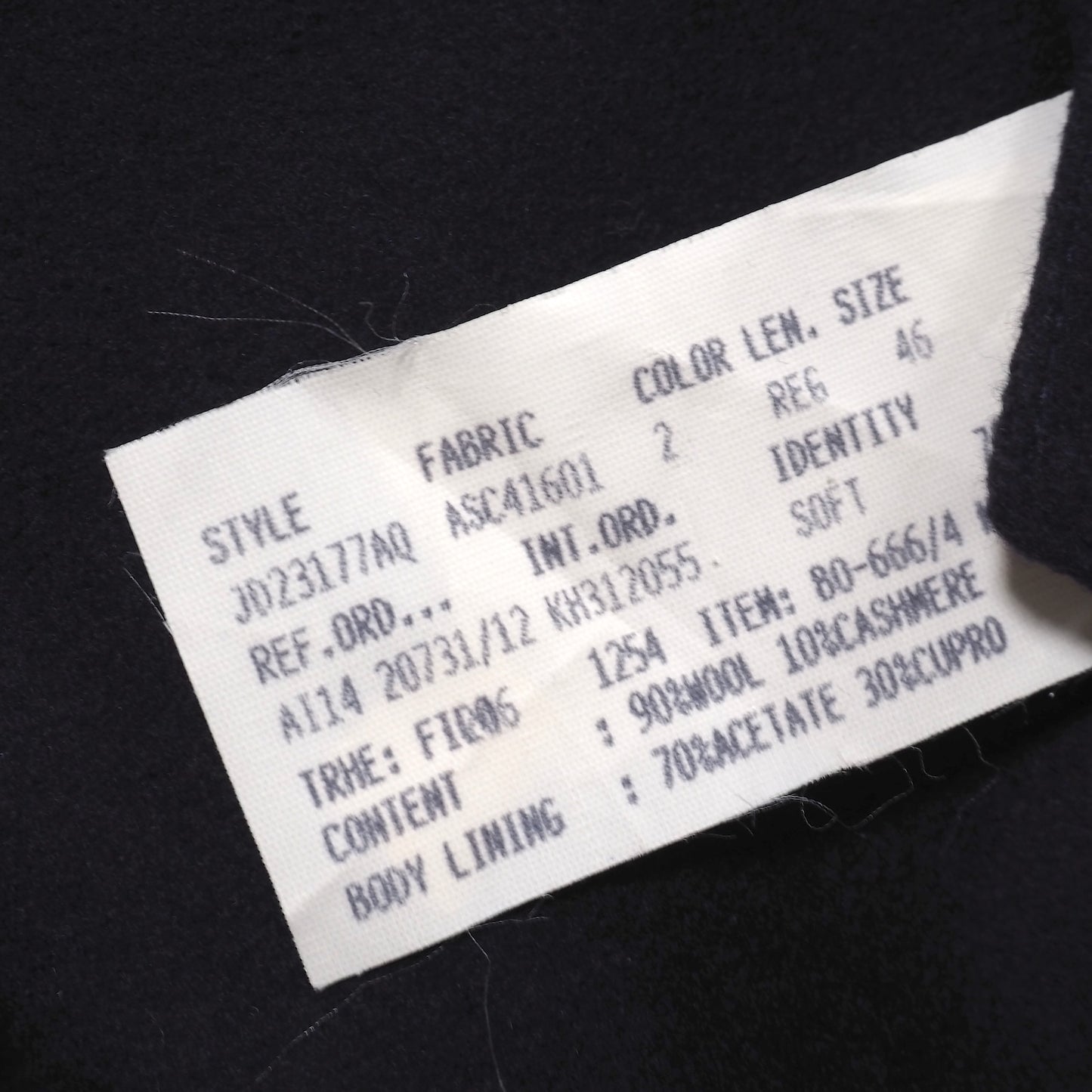 美品 ラルディーニ LARDINI ウール カシミヤ ブートニエール付 チェスターコート 46 ダークネイビー メンズ 正規品 5-YH002