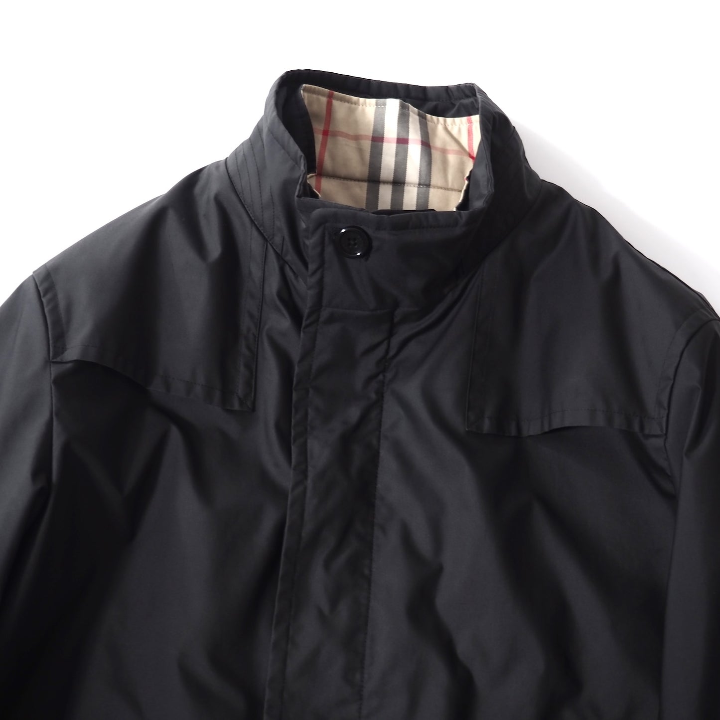 バーバリー ロンドン BURBERRY LONDON ライナー付き スタンドカラー コート M ブラック メンズ 正規品 5-YH004