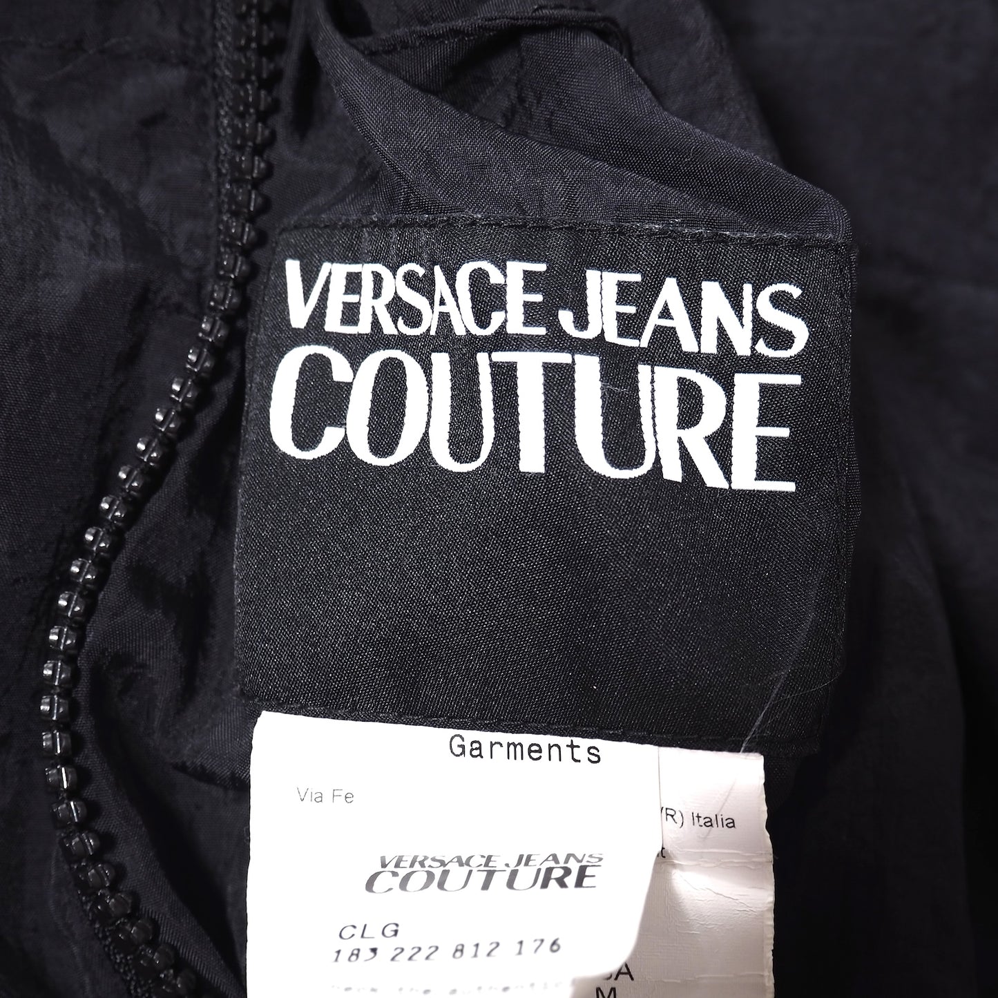 美品 ヴェルサーチ ジーンズ クチュール VERSACE JEANS COUTURE リバーシブル 中綿 ベスト ジャケット M ブラック イエロー メンズ 正規品 5-YH005
