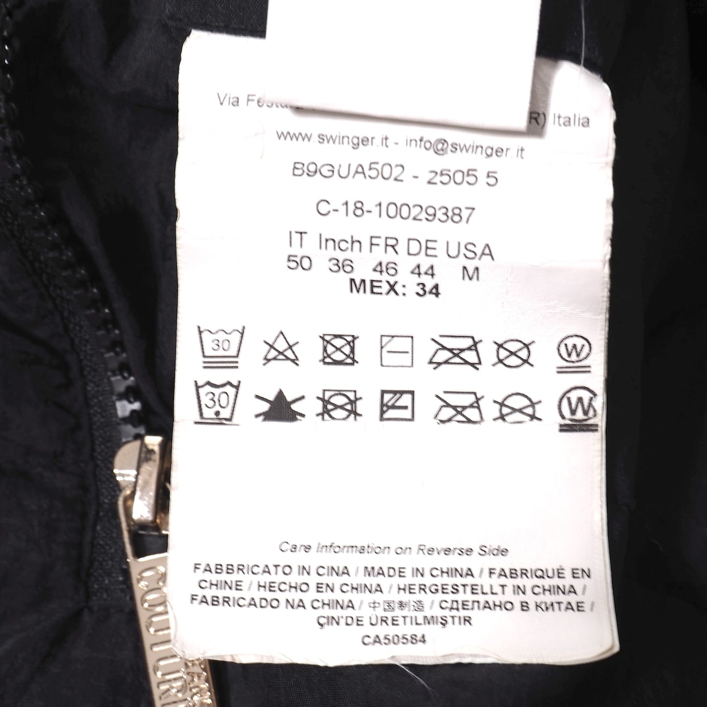 美品 ヴェルサーチ ジーンズ クチュール VERSACE JEANS COUTURE リバーシブル 中綿 ベスト ジャケット M ブラック イエロー メンズ 正規品 5-YH005