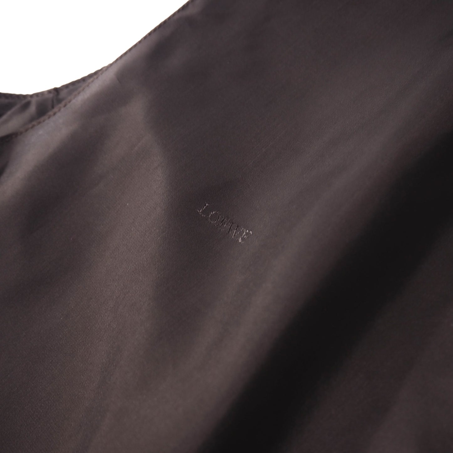 美品 ロエベ LOEWE ラムレザー ベスト ジレ 50 ダークブラウン メンズ 正規品 5-YH006