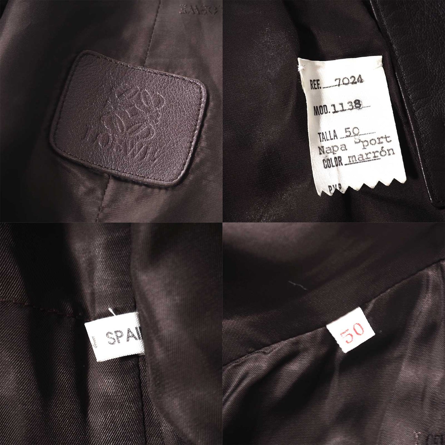 美品 ロエベ LOEWE ラムレザー ベスト ジレ 50 ダークブラウン メンズ 正規品 5-YH006