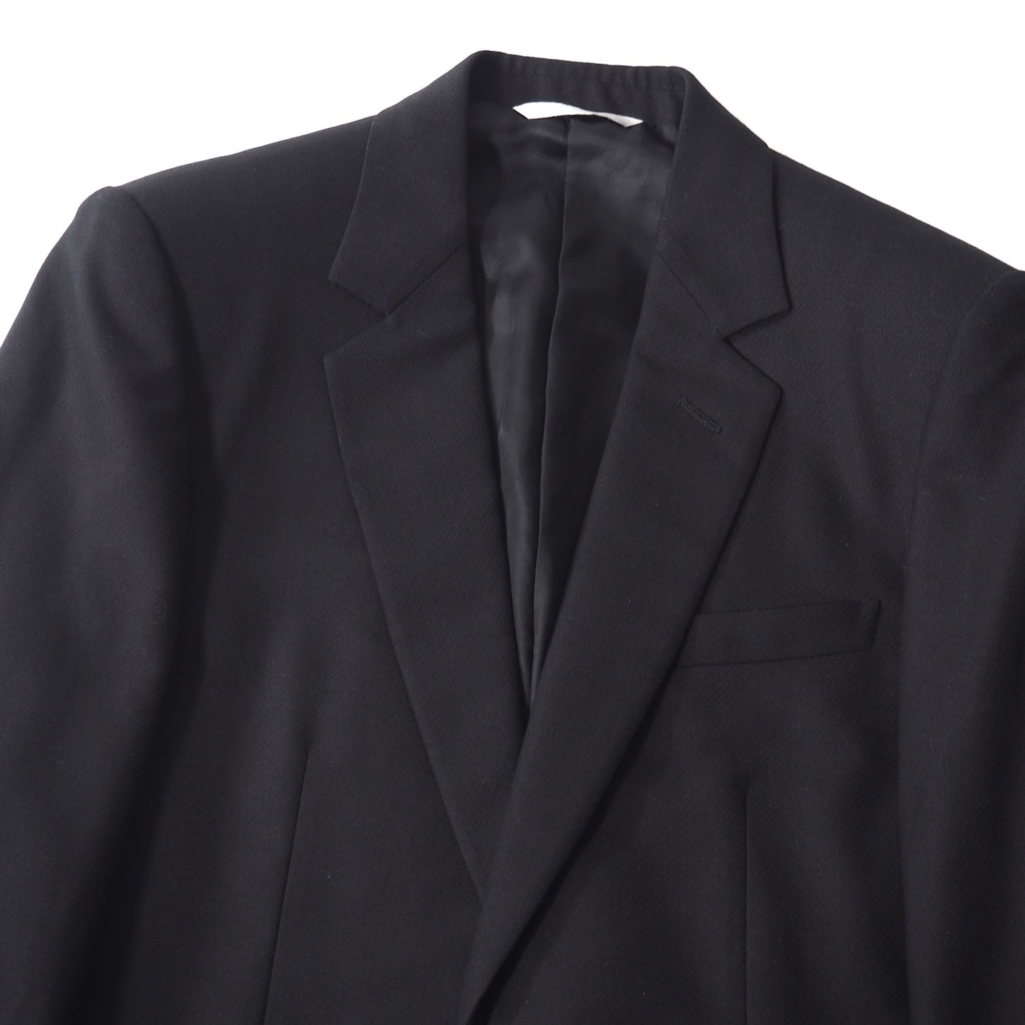 美品 ディオールオム DIOR HOMME クリスヴァンアッシュ ヴァージンウール シルク スーツ 46 ブラック メンズ 正規品 5-YI001