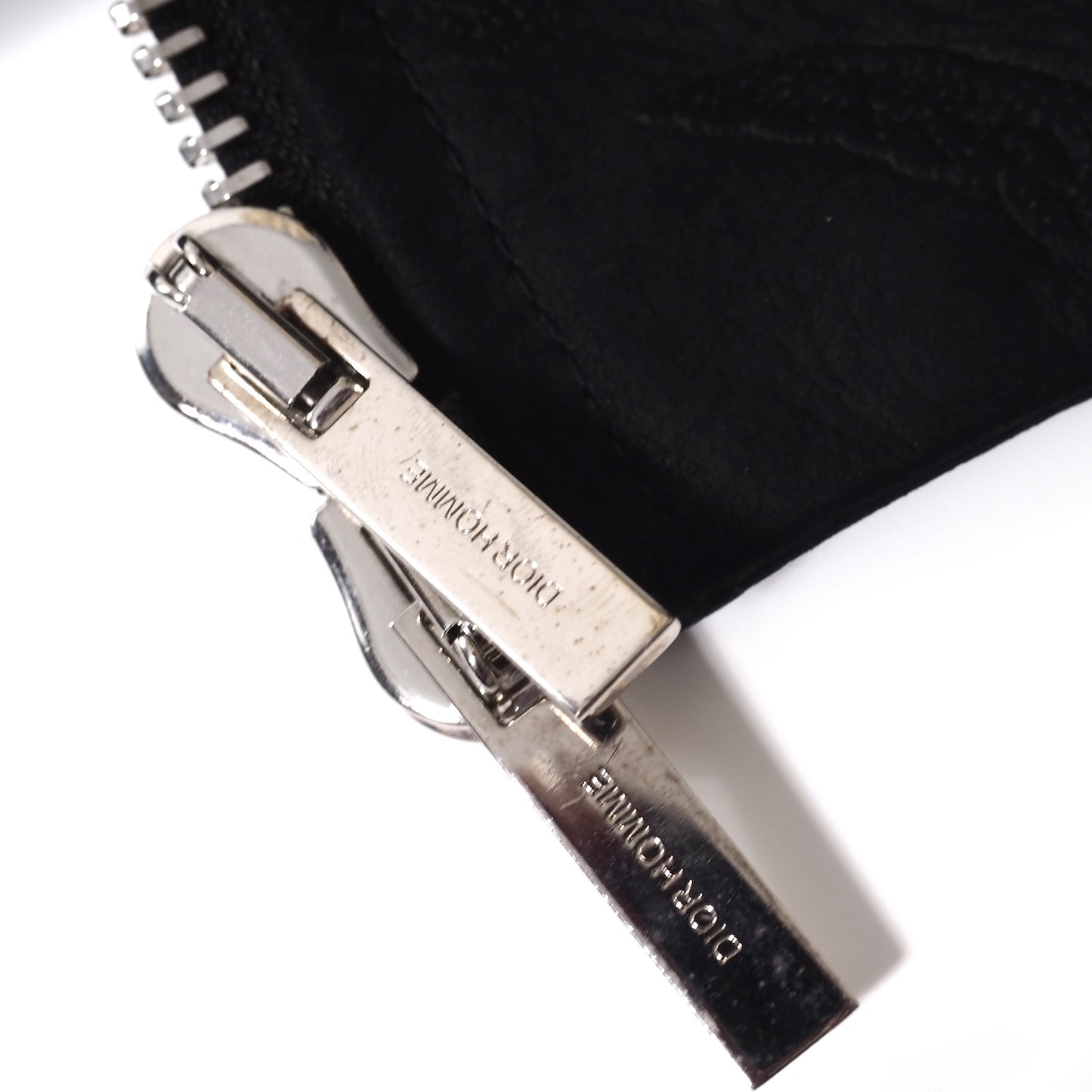 ディオールオム DIOR HOMME トワルドジュイ エンボス加工 刺繍模様 レザージャケット 46 ブラック メンズ 正規品 5-YI008