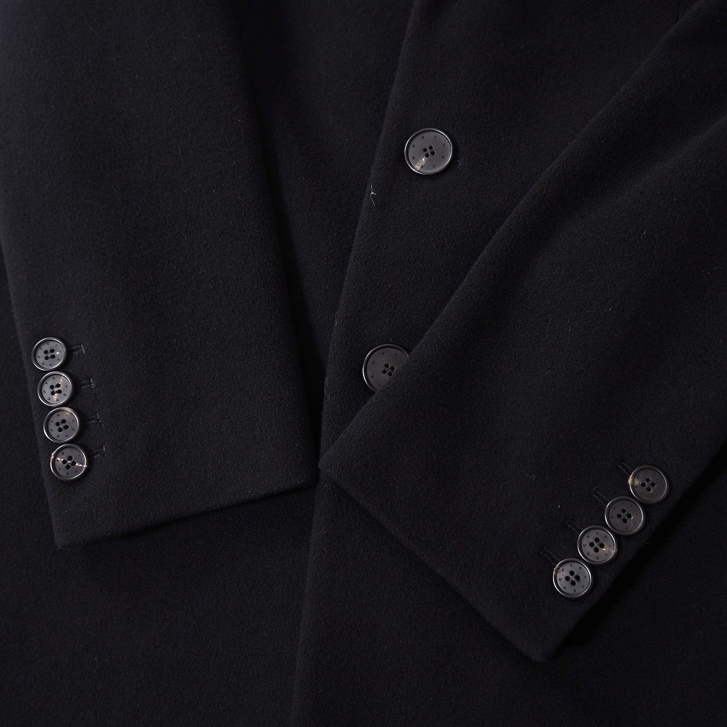 良品 ジバンシー GIVENCHY 現行 ウール カシミヤ チェスターコート 48 ブラック メンズ 正規品 5-YI010