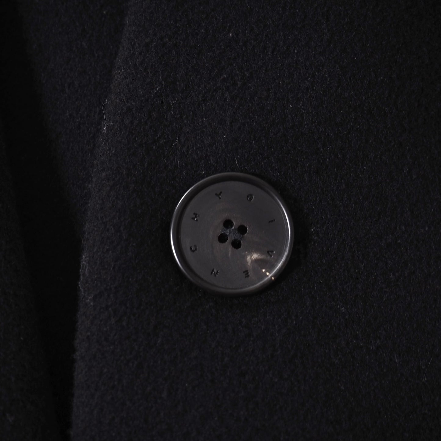 良品 ジバンシー GIVENCHY 現行 ウール カシミヤ チェスターコート 48 ブラック メンズ 正規品 5-YI010