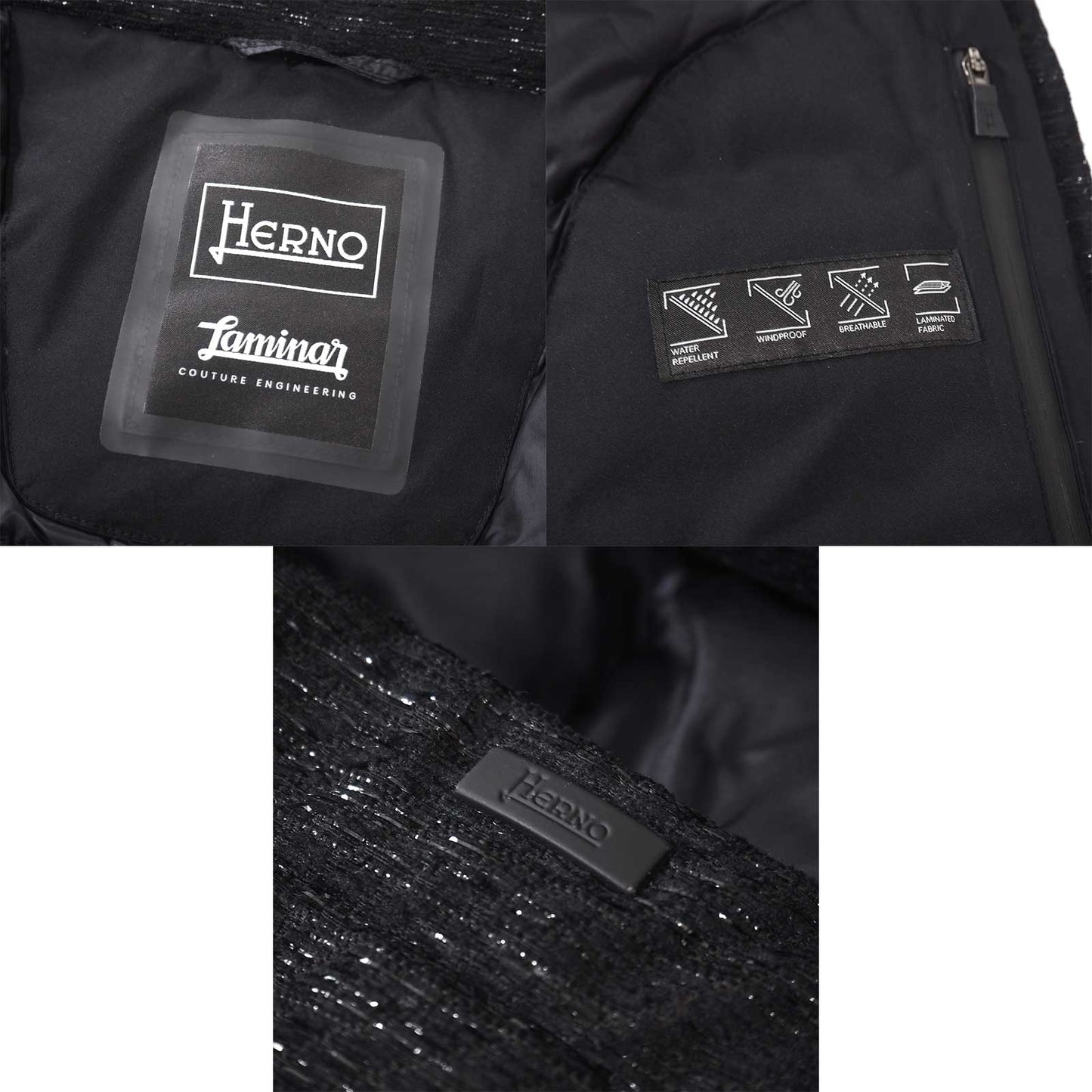 美品 ヘルノ HERNO Laminor ダウンコート 40 ブラック レディース 正規品 5-YI011