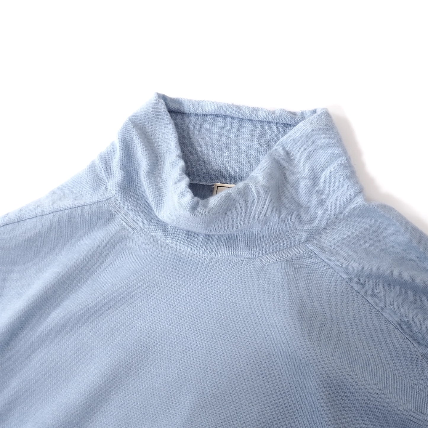 エルメス HERMES ピュアカシミヤ ハイネック セーター M ブルーグレー メンズ 正規品 5-YJ004