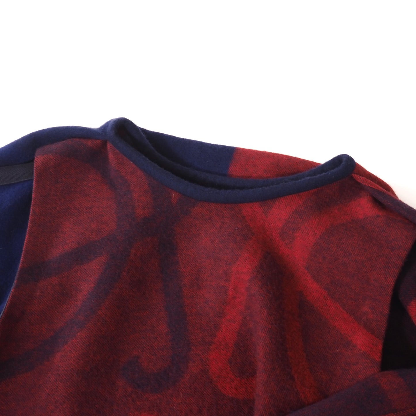 良品 ロエベ LOEWE ウール カシミヤ 現行 アナグラム柄 チュニック 36 パープル レッド レディース 正規品 5-YK003