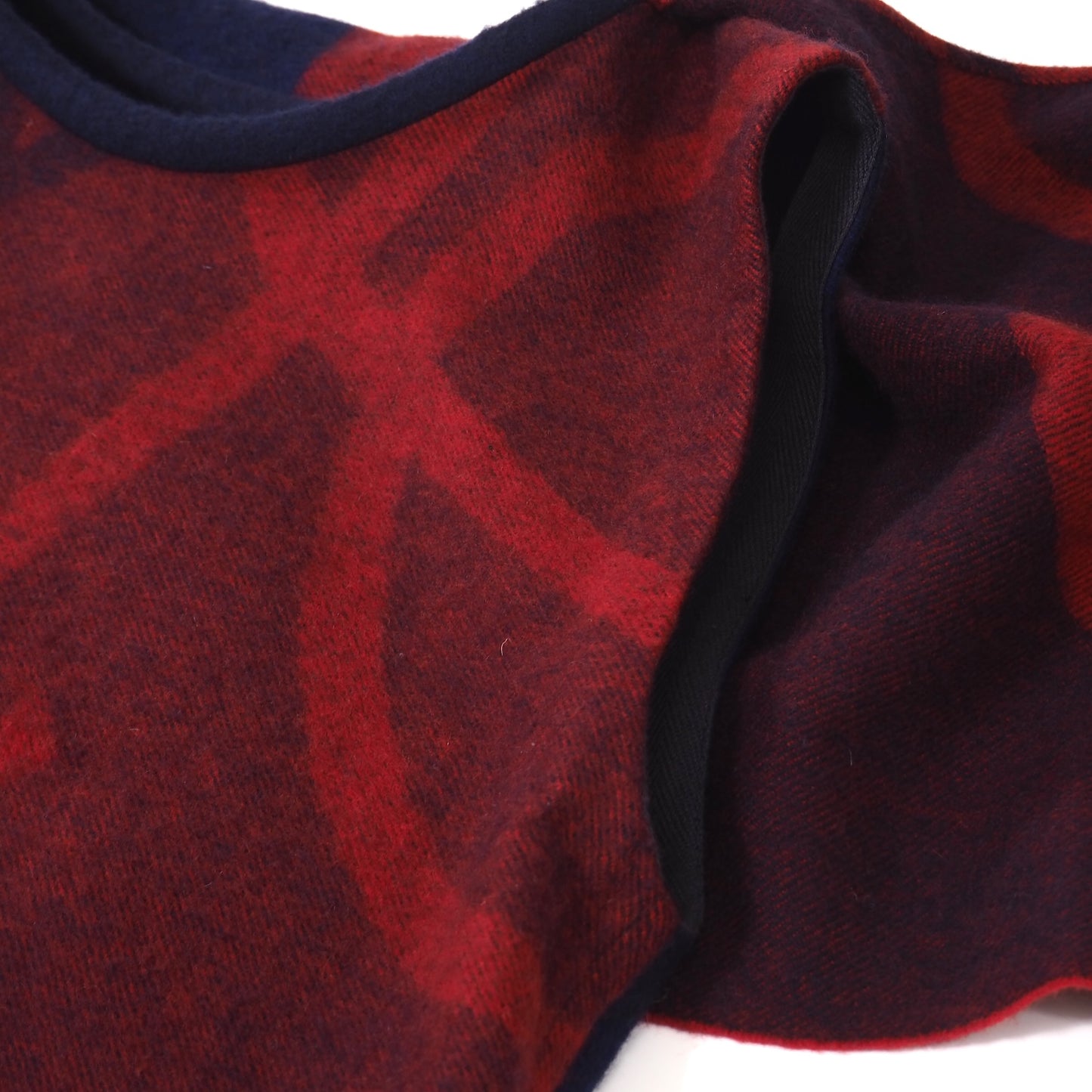 良品 ロエベ LOEWE ウール カシミヤ 現行 アナグラム柄 チュニック 36 パープル レッド レディース 正規品 5-YK003