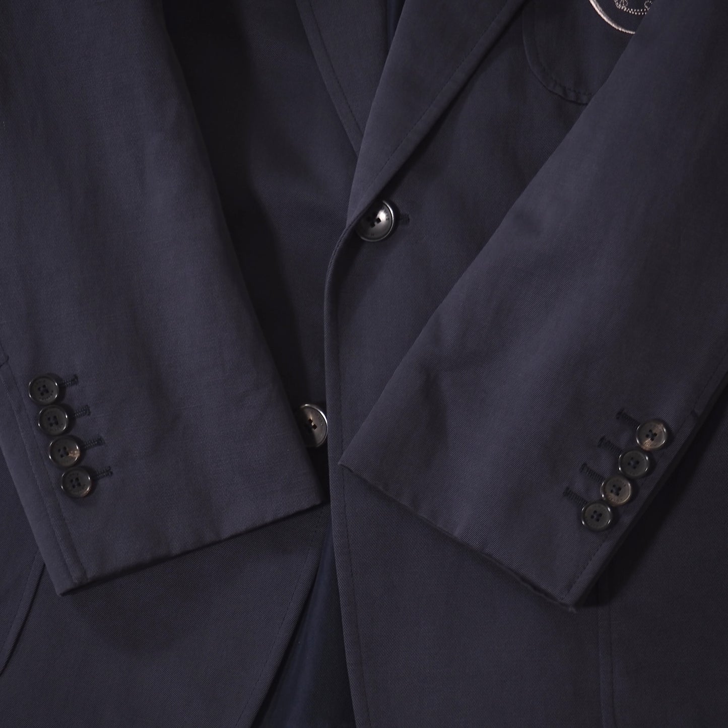 ルイヴィトン Louis Vuitton コットン リネン エンブロイダリーワッペン ジャケット ブレザー 54 ネイビー メンズ 正規品 5-YK004