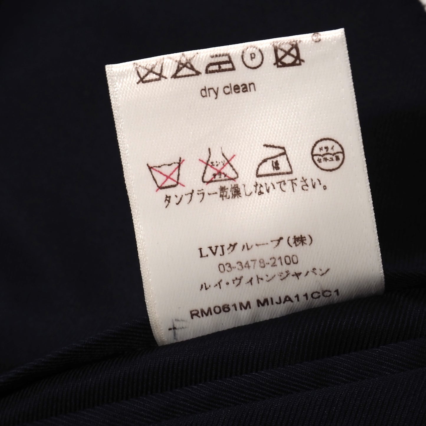 ルイヴィトン Louis Vuitton コットン リネン エンブロイダリーワッペン ジャケット ブレザー 54 ネイビー メンズ 正規品 5-YK004