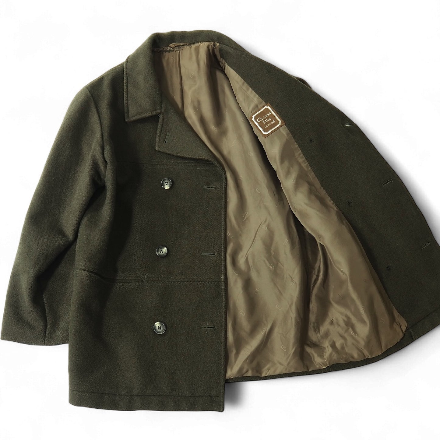 クリスチャンディオール Christian Dior MONSIEUR ヴィンテージ コート ダークグリーン メンズ 正規品 5-YK005