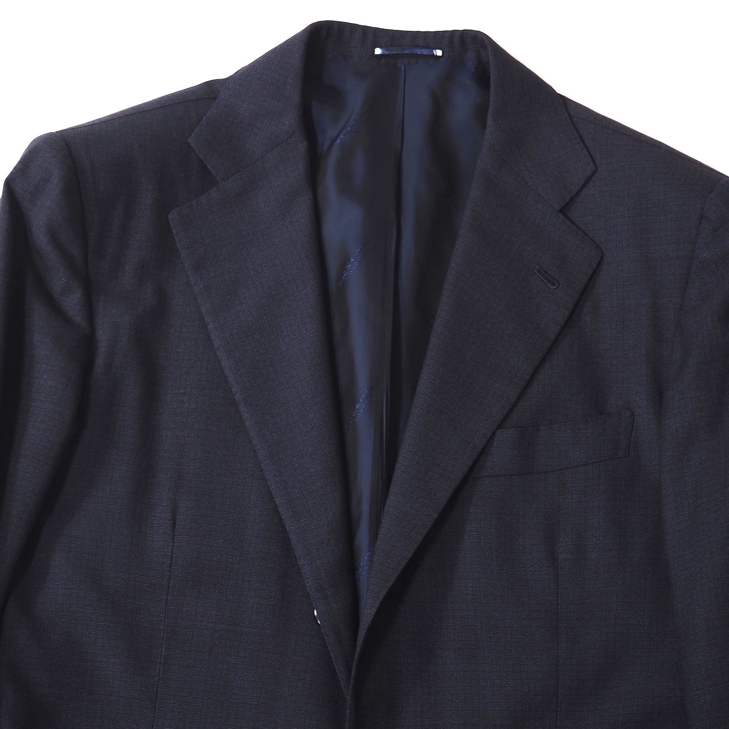 良品 キートン Kiton イタリア製 14micron ウール スーツ 46 ダークネイビー メンズ 正規品 5-YK007