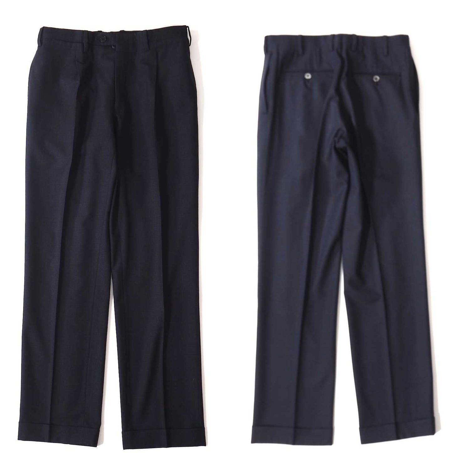 良品 キートン Kiton イタリア製 14micron ウール スーツ 46 ダークネイビー メンズ 正規品 5-YK007